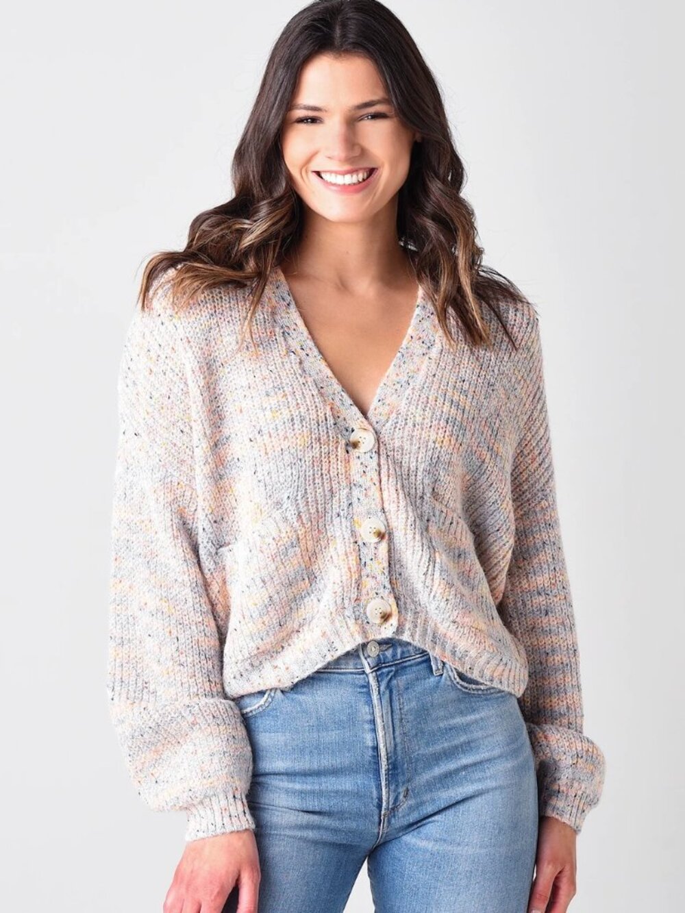 BB Dakota by Steve Madden Golden Hour Crop Cardigan Sweater, Size Medium